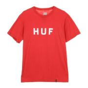 HUF Essentials Logo T-Shirt Scarlet/White Red, Herr