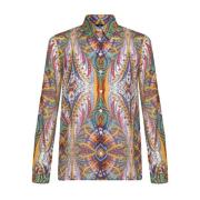 Etro Paisley Print Knapp-Up Skjorta Multicolor, Dam