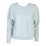 March23 Round-neck Knitwear Blue, Dam