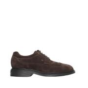 Hogan Suede Derby Sneakers med Swallow Motif Brown, Herr