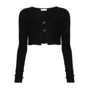 Blumarine Svart Cardigan Sweaters Black, Dam