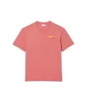 Lacoste Rosa Trendig Bomull T-shirt Pink, Herr