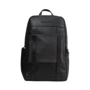 Piquadro Svart ryggsäck med RFID-skydd Black, Unisex