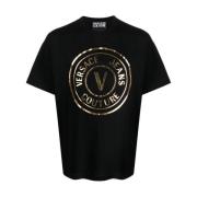 Versace Jeans Couture Svarta T-shirts Polos Ss24 Black, Herr