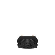 THEMOIRè Svart Straw Clutch Väska Black, Dam