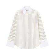 Róhe Klassisk Banker Stripe Skjorta Multicolor, Dam