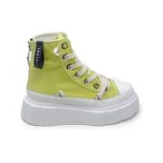 Inuikii Canvas High Lime Sneakers Green, Dam