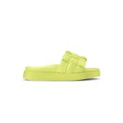 Inuikii Flätad Lime Toffel Vegan Sommar Green, Dam