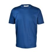 Gran Sasso Blå Bomull Casual T-shirt Blue, Herr