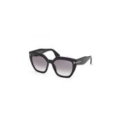 Tom Ford Svarta Blank Solglasögon för Kvinnor Black, Dam
