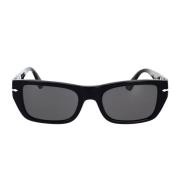 Persol Rektangulära polariserade solglasögon Tulsa King Black, Unisex