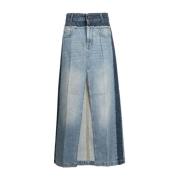 Stella McCartney Blå Denim Långkjol Blue, Dam