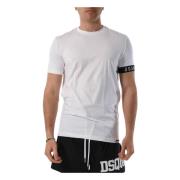 Dsquared2 Bomull T-shirt med logoband White, Herr