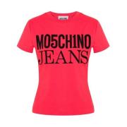 Moschino Kortärmad Mode T-Shirt Red, Dam