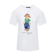 Ralph Lauren Polo Bear Jersey T-shirt Vit White, Dam