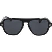 Versace Ikoniska solglasögon med enhetliga linser Black, Unisex