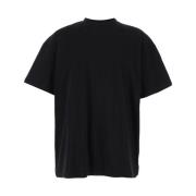 Jil Sander Svart Dubbellager Crew Neck T-shirt Black, Herr