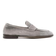 Brunello Cucinelli Grå Mocka Penny Slot Loafers Gray, Herr