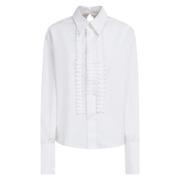 Marni poplin skjorta med volanger White, Dam