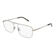 Saint Laurent Silver Eyewear Frames SL 156 Gray, Unisex