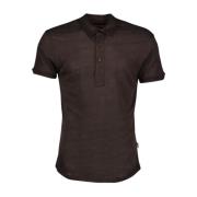 Orlebar Brown Slim Fit Linen Polo Shirt Brown, Herr