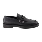 Valentino Garavani Studded Slip-On Läder Loafers Black, Herr