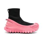 Moncler Svarta Trailgrip Sock Sneakers Black, Dam
