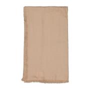 Valentino Garavani Monogrammed VLogo Shawl Beige, Dam