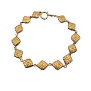 Chanel Vintage Pre-owned Metall halsband Yellow, Dam