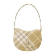 Burberry Vintage Check Wool Rocking Horse Väska Beige, Dam