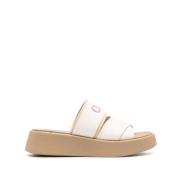 Chloé Beige Sandaler med Korsad Rem Beige, Dam