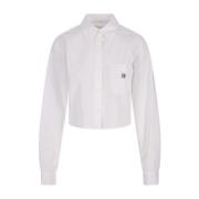 Givenchy Vit kortärmad knapp-ned skjorta White, Dam