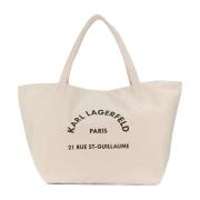 Karl Lagerfeld Dam Shoppingväska med Magnetisk Stängning Brown, Dam