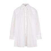 Jil Sander Vit Bomullsskjorta med Unik Design White, Dam