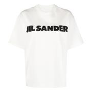 Jil Sander Casual Bomull T-shirt White, Herr
