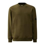 C.p. Company Diagonal Raised Fleece Crew Neck Sweatshirt Green, Herr