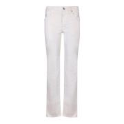 Brunello Cucinelli Vita Bomull Slim Fit Byxor White, Herr