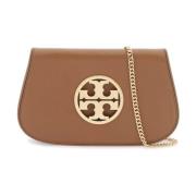 Tory Burch Reva Clutch i Skinn Brown, Dam