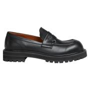 Marni Läder chunky loafer med piercings Black, Herr