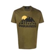 Dsquared2 Grön Skogsprint T-Shirt Green, Herr