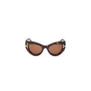 Emilio Pucci Acetat solglasögon för kvinnor Brown, Dam