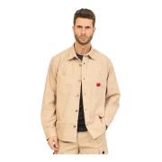 Hugo Boss Erato Twill Bomulls Skjorta Beige Beige, Herr