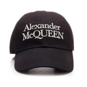 Alexander McQueen Stilig Hat för Trendiga Looks Black, Herr