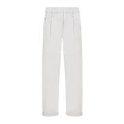 Brunello Cucinelli Beige Pull-On Pant med Guld Hardware Beige, Dam