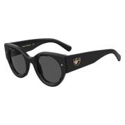 Chiara Ferragni Collection Svart/Grå Solglasögon CF 7024/S Black, Dam