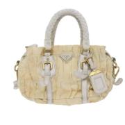 Prada Vintage Pre-owned Tyg handvskor White, Dam