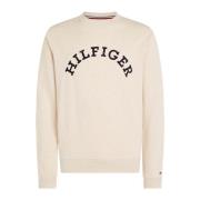 Tommy Hilfiger Bågformad Sweatshirt Beige, Herr