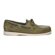 Sebago Gröna Läderbåtskor Green, Herr