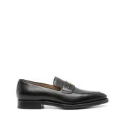 Bally Svarta Läderloafers Herrskor Black, Herr