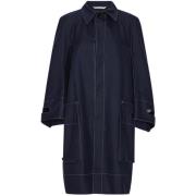 Henrik Vibskov Navy Off White Box Coat Blue, Herr